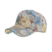امرأة الأساسي ورد زهور حواف منحنية قبعة البيسبول sku image 1