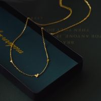 Einfacher Stil Herzform Titan Stahl Überzug Halskette main image 6
