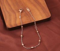 Simple Style Round Titanium Steel Chain Bracelets 1 Piece sku image 1