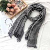 Unisex Fashion Stripe Cotton Sewing Cotton Linen Scarves main image 6