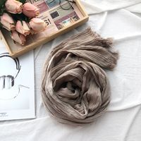 Unisex Fashion Stripe Cotton Sewing Cotton Linen Scarves sku image 3