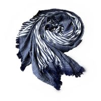 Women's Fashion Stripe Cotton Tassel Cotton Linen Scarves main image 4