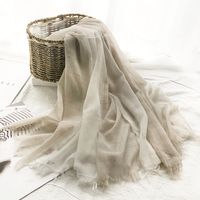 Unisex Sweet Color Block Polyester Long-staple Cotton Sewing Cotton Linen Scarves sku image 3