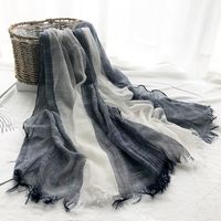 Unisex Sweet Color Block Polyester Long-staple Cotton Sewing Cotton Linen Scarves sku image 4