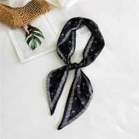 Women's Sweet Polka Dots Heart Shape Butterfly Polyester Satin Printing Silk Scarves sku image 4