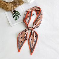 Women's Sweet Polka Dots Heart Shape Butterfly Polyester Satin Printing Silk Scarves sku image 5