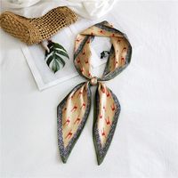 Women's Sweet Polka Dots Heart Shape Butterfly Polyester Satin Printing Silk Scarves sku image 6