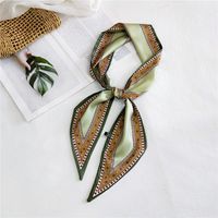 Women's Sweet Polka Dots Heart Shape Butterfly Polyester Satin Printing Silk Scarves sku image 11