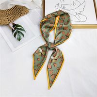 Women's Sweet Polka Dots Heart Shape Butterfly Polyester Satin Printing Silk Scarves sku image 20