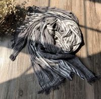 Women's Fashion Stripe Cotton Tassel Cotton Linen Scarves sku image 9