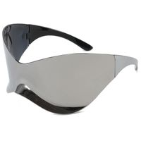 Streetwear Einfarbig Acryl-schmetterlings Rahmen Rahmenlose Sport-sonnenbrille sku image 7