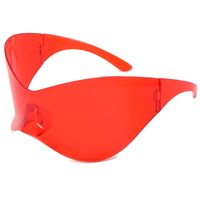 Streetwear Einfarbig Acryl-schmetterlings Rahmen Rahmenlose Sport-sonnenbrille sku image 6