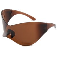 Streetwear Einfarbig Acryl-schmetterlings Rahmen Rahmenlose Sport-sonnenbrille sku image 2