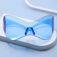 Streetwear Solid Color Acrylic Butterfly Frame Frameless Sports Sunglasses main image 2