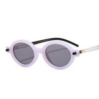 Retro Solid Color Pc Oval Frame Full Frame Women's Sunglasses sku image 5