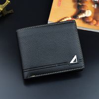 Men's Solid Color Pu Leather Open Wallets sku image 1