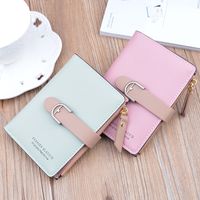 Women's Solid Color Pu Leather Buckle Coin Purses main image 5