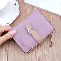 Women's Solid Color Pu Leather Buckle Coin Purses sku image 3