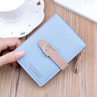 Women's Solid Color Pu Leather Buckle Coin Purses sku image 4