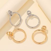 1 Pair Exaggerated Round Metal Plating Women's Drop Earrings main image 4
