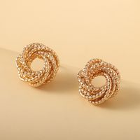 1 Pair Simple Style Commute Solid Color Lines Plating Metal White Gold Plated Gold Plated Ear Studs main image 4