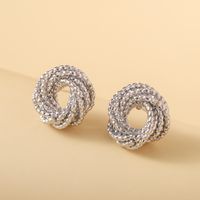 1 Pair Simple Style Commute Solid Color Lines Plating Metal White Gold Plated Gold Plated Ear Studs main image 3
