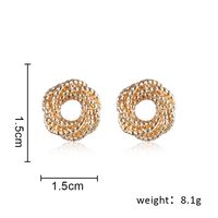 1 Pair Simple Style Commute Solid Color Lines Plating Metal White Gold Plated Gold Plated Ear Studs main image 2