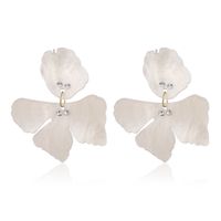 1 Pair Fashion Flower Resin Inlay Rhinestones Women's Drop Earrings sku image 1