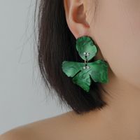 1 Pair Fashion Flower Resin Inlay Rhinestones Women's Drop Earrings main image 2