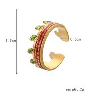 Fashion Geometric Stainless Steel Plating Open Ring main image 4