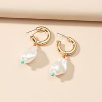 1 Pair Fashion Star Flower Imitation Pearl Alloy Inlay Rhinestones Women's Earrings sku image 25
