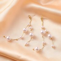 1 Pair Fashion Star Flower Imitation Pearl Alloy Inlay Rhinestones Women's Earrings sku image 17