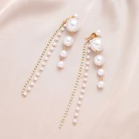 1 Pair Fashion Star Flower Imitation Pearl Alloy Inlay Rhinestones Women's Earrings sku image 24