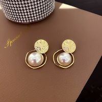 1 Pair Fashion Star Flower Imitation Pearl Alloy Inlay Rhinestones Women's Earrings sku image 28