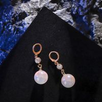 1 Pair Fashion Star Flower Imitation Pearl Alloy Inlay Rhinestones Women's Earrings sku image 32