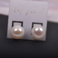 Simple Style Solid Color Freshwater Pearl Ear Studs 1 Pair main image 5