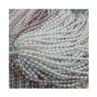 Handmade Beaded Hairpin Diy Ornament Material Natural Freshwater Pearl Strong Light Rice-shaped 2-9mm Small Rice-shaped Beads Scattered Beads main image 2