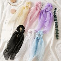 Simple Style Solid Color Cloth Net Yarn Hair Tie 1 Piece main image 5