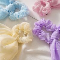 Simple Style Solid Color Cloth Net Yarn Hair Tie 1 Piece main image 2