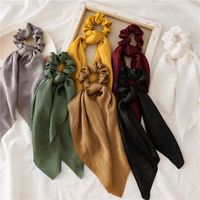 Fashion Solid Color Cloth Handmade Hair Tie 1 Piece main image 1