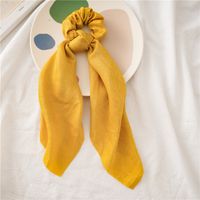 Mode Einfarbig Tuch Handgemacht Haargummi 1 Stück sku image 1