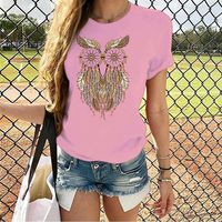 Women's T-shirt Short Sleeve T-shirts Printing Streetwear Animal Owl main image 5