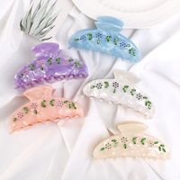 Cute Gradient Color Acetic Acid Sheets Stoving Varnish Inlay Rhinestones Hair Claws 1 Piece main image 1