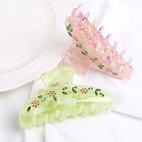 Cute Gradient Color Acetic Acid Sheets Stoving Varnish Inlay Rhinestones Hair Claws 1 Piece main image 4