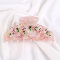 Cute Gradient Color Acetic Acid Sheets Stoving Varnish Inlay Rhinestones Hair Claws 1 Piece sku image 3