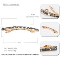 Simple Style Square Alloy Inlay Crystal Hair Clip 1 Piece sku image 1