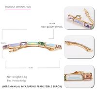 Simple Style Square Alloy Inlay Crystal Hair Clip 1 Piece sku image 4