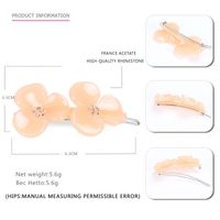 Fashion Flower Acetic Acid Sheets Inlay Rhinestones Hair Clip 1 Piece sku image 6