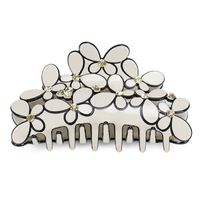Moda Mariposa Hojas De Acetato Ahuecar Embutido Diamantes De Imitación Garras De Pelo 1 Pieza sku image 3