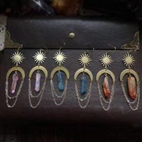 Fashion Sun Moon Crystal Plating Drop Earrings 1 Pair main image 6